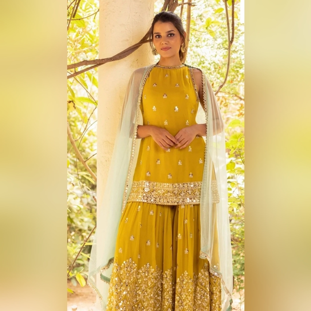 Designer Sharara suit